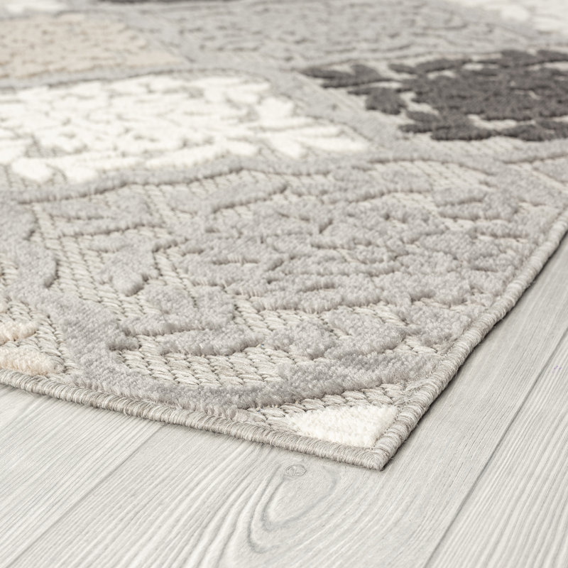 Tapis tissé à la machine Acil, Rond 5 pi 3 po