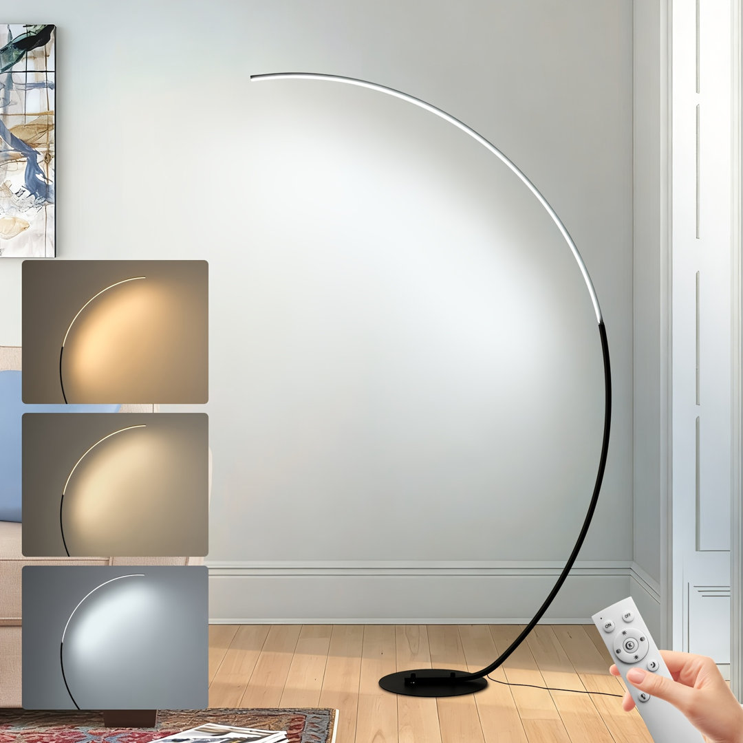 Arc Floor Lamp, Modern Standing Lamp with Remote, Floor Lamp with Timing, Floor Lamp for Bedroom