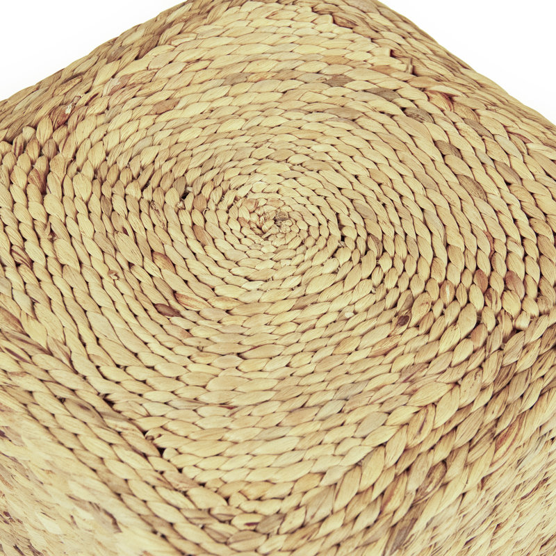 Mosier Square Ottoman, Light Brown/Brown Jute