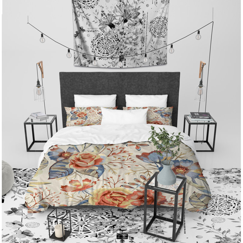 Camila Twill Duvet Cover, King Duvet Cover + 2 Pillow Cases