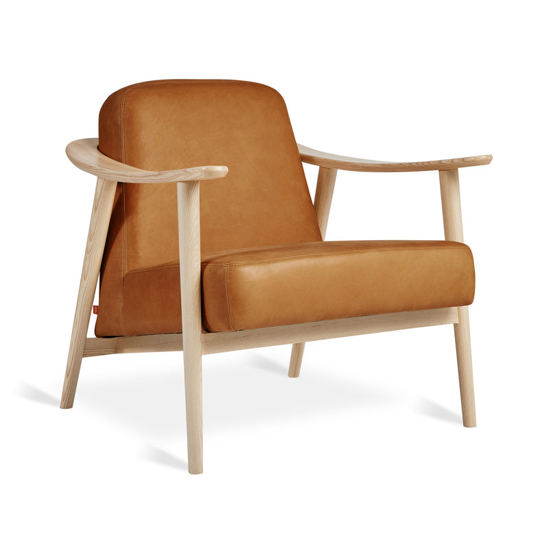 Chaise baltique, Cuir Tucson Sienna, Natural Ash