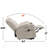 Power Lift Recliner Chair With Massage And Heat For Elderly, Overstuffed Wide Recliners, Heavy Duty Motion Mechanism With USB And Type C Ports, 2 Steel Cup Holders-1099474964