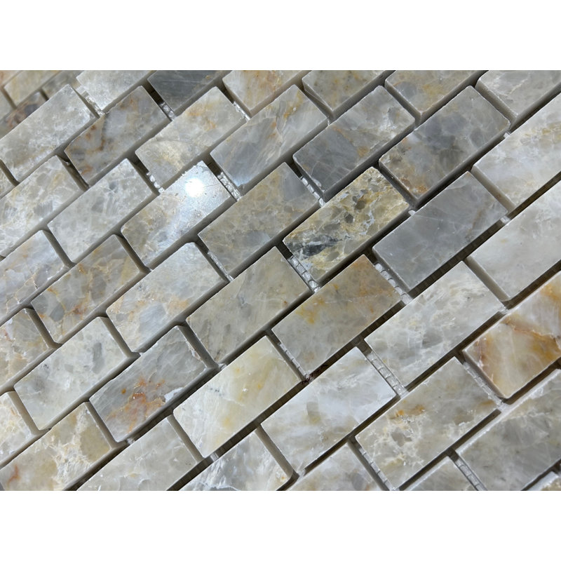 Carreau de mosaïque aspect pierre de marbre naturel 1 po x 2 po