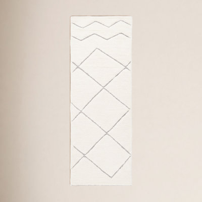 Henrie Ivory Gray Hand-Woven Geometric Rug