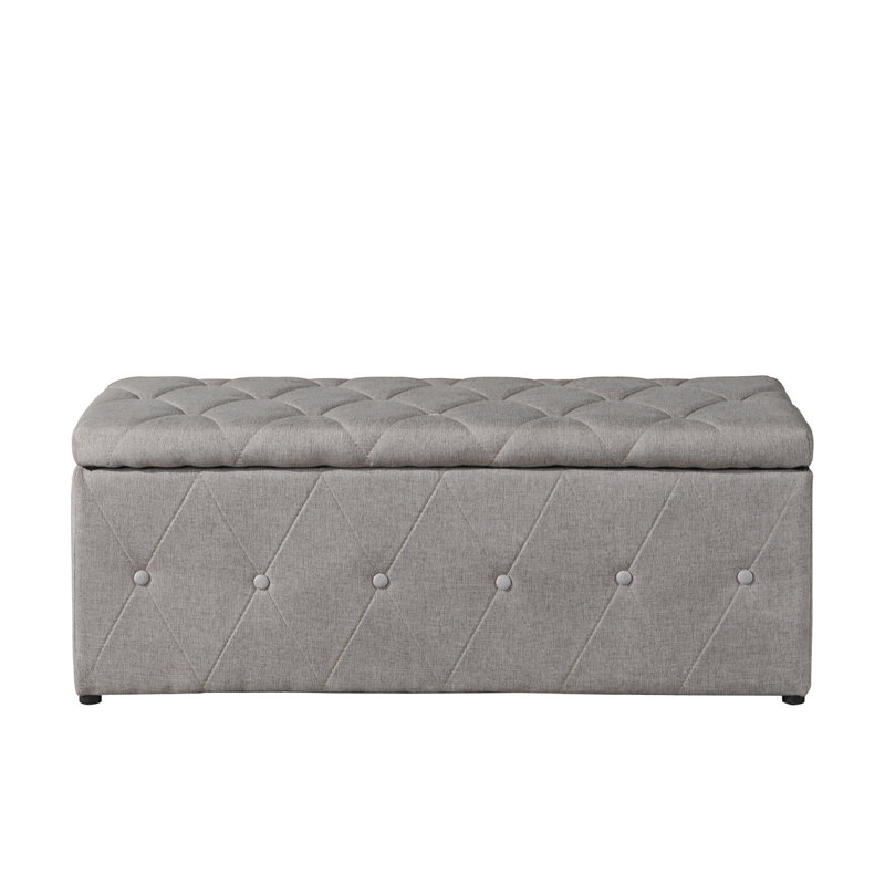 Ensemble de 1 repose-pieds rectangulaire en tissu avec rangement et 2 repose-pieds (beige)