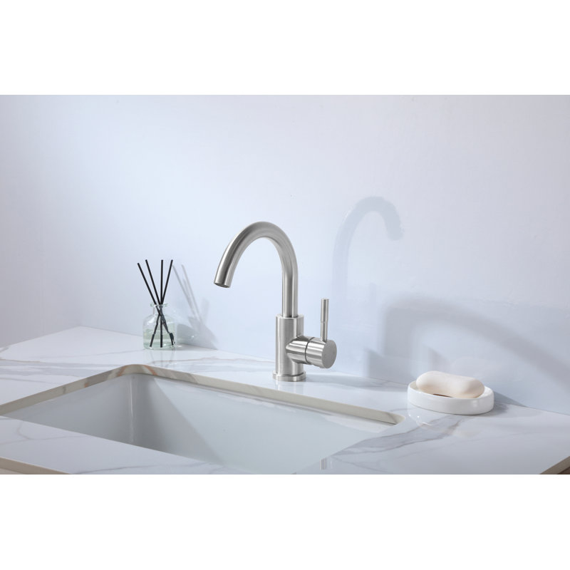 Louis Single-Hole Single-handle Bathroom Faucet, Brushed Nickel