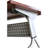 Rectangle Flip Top Training Table with Casters and Modesty Panel and Cable Management-20685602-20685603