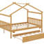 Lit en bois avec lit gigogne simple-27992280-27992283