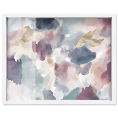 Golden Reflections I Shadowbox Print Blue Art par Art Remedy