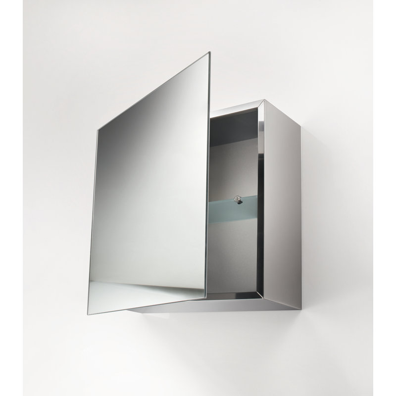 Pika Mirrored Medicine Cabinet, 17.7" H x 17.7" W x 5.9" D
