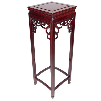 Hand Carved Oriental Rosewood Display Table Pedestal