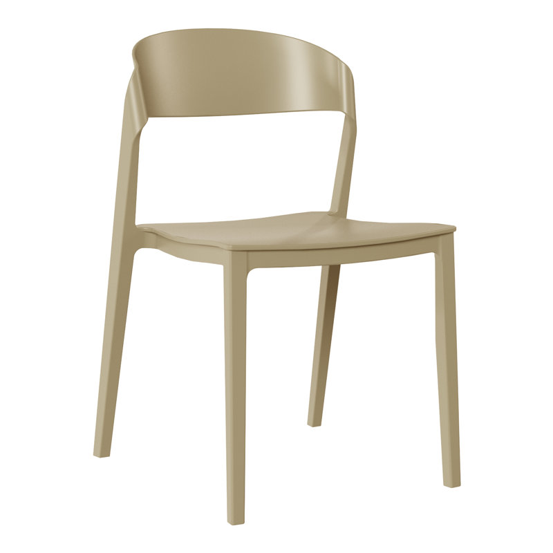 Ensemble de 2 chaises de patio empilables, Beige