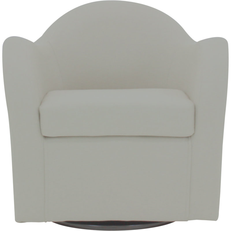 Fauteuil pivotant l 30,5 po Brada, Tissu performance natté avoine Jitterbug