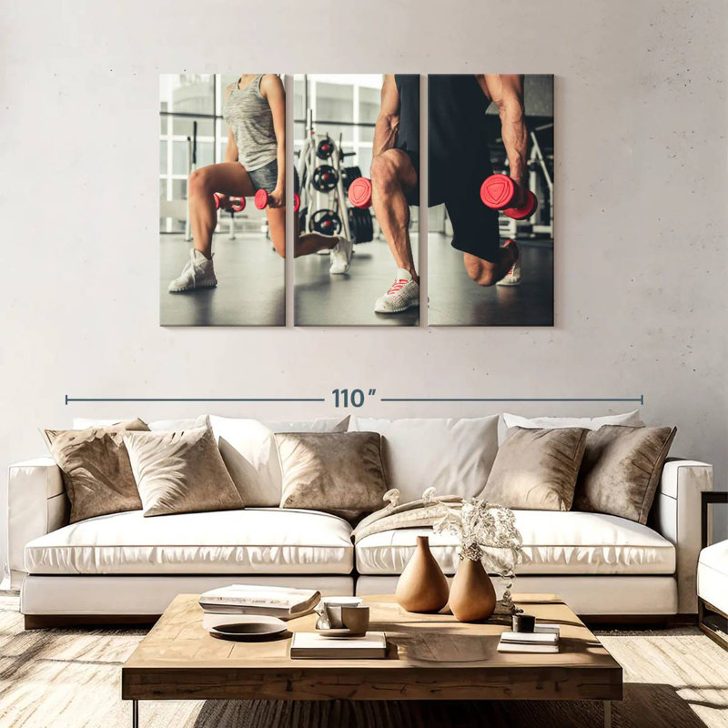 Sireci Lunges Exercise, 48" H x 74" W