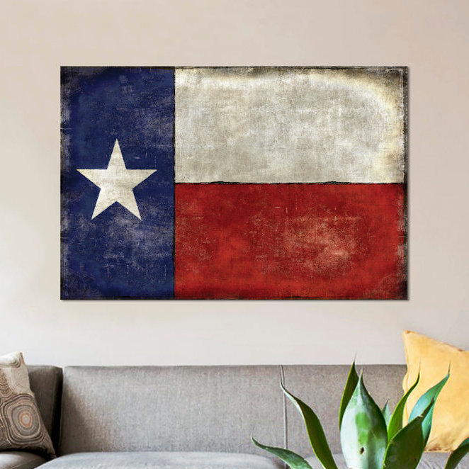 «Lone Star» par Luke Wilson, reproduction sur toile tendue sur châssis, H 16 po x l 24 po x P 1 po, Papier d'art encadré noir