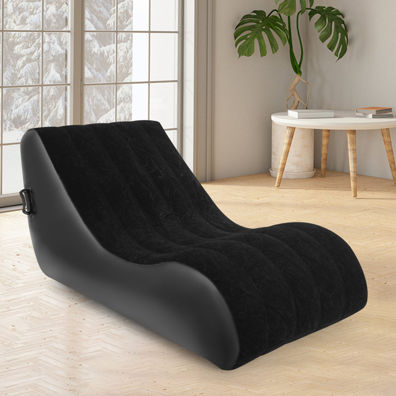 Canapé-lit gonflable pliable, Noir