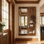 Miroir moderne complet avec tablettes ouvertes