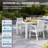 All-Weather Outdoor Waterproof Dining Sets - Rust-Resistant Modern Outdoor Dining Sets For Outside Backyard/Garden/Pool/Porch/Deck 2-Table 8-Chairs-128792183