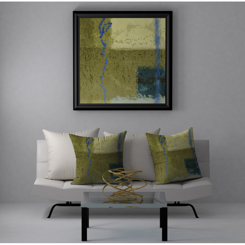 Terrific Abstract Reversible Throw Pillow, 20" x 20"