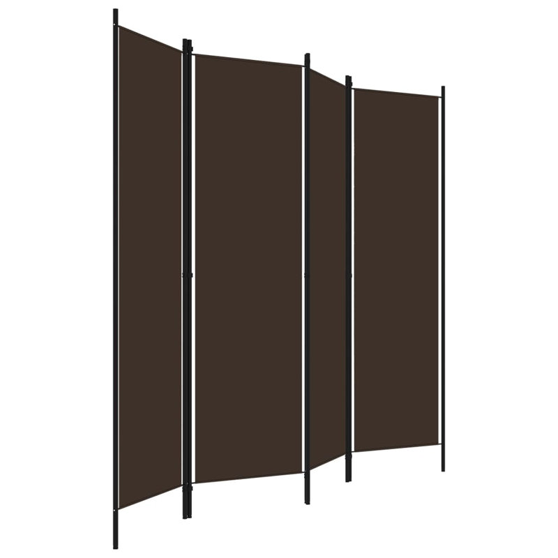 vidaXL 4-Panel Room Divider Brown 78.7"x70.9, Brown, 4, 70.87" H x 78.74" W x 1.6" D