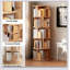 Bibliothèque rotative à 5 niveaux, étagère ronde rotative à 360 °, peu encombrante, petite bibliothèque rotative pour chambre à coucher, salon, maison, bureau