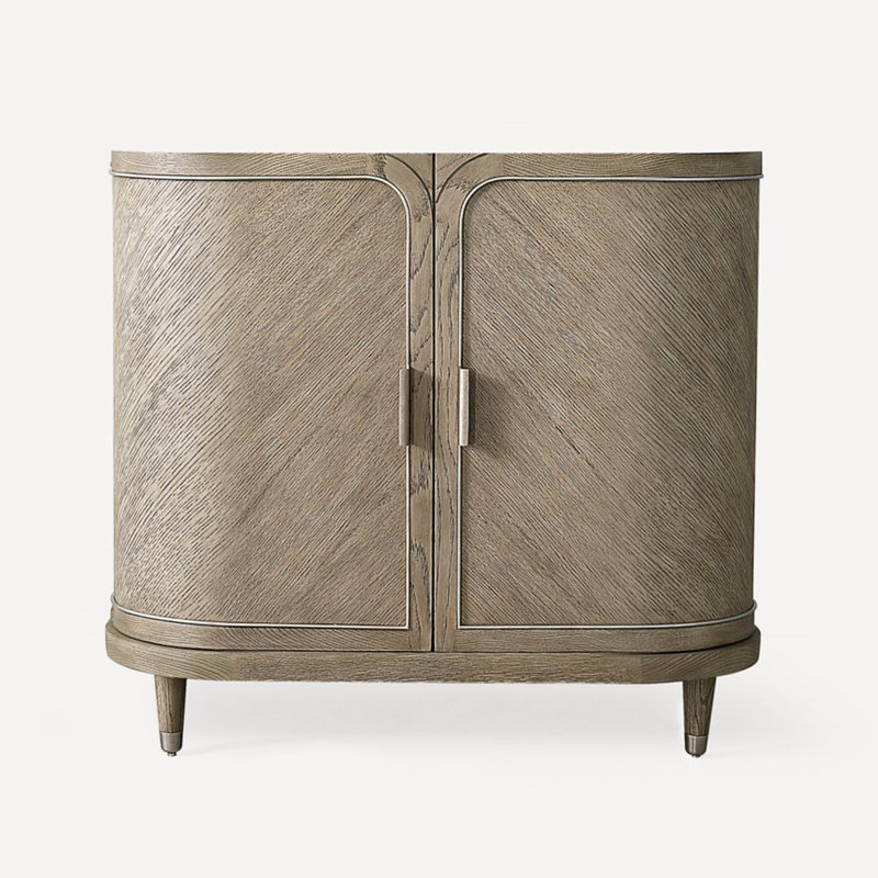 Rosebrook 35.75" Single Bathroom Vanity Base Only, Gray Oak/Brushed Pewter
