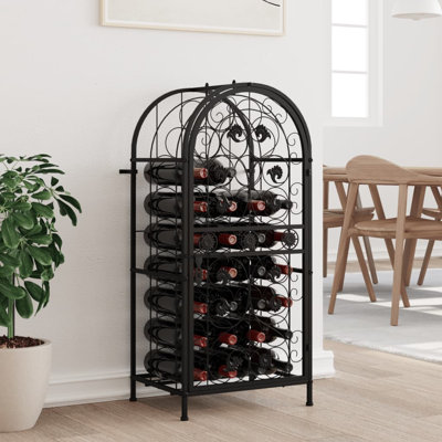 Gulfcrest Wine Rack Black Wrought Iron