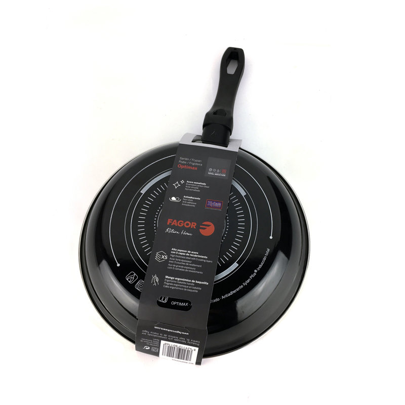 Poêle à frire antiadhésive en aluminium Fagor Optimax, L 7,9 po, Noir