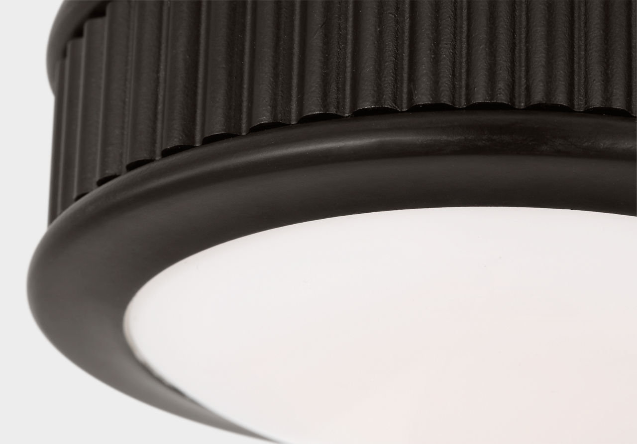 Rigsby Flush Mount, 2" H x 5" W x 5" D, Aged Iron