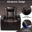 Fauteuil de cinéma maison en cuir véritable, brun-1790795714