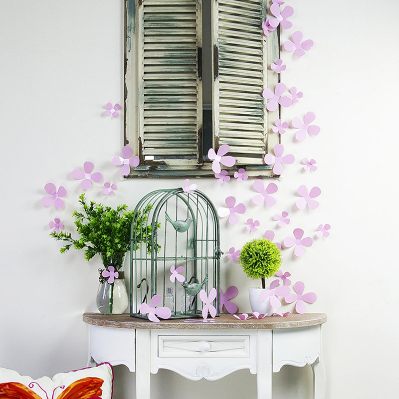 Plants & Flowers Wall Decal, Pink