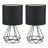 Beechmoor 31.6Cm Black Paint Table Lamp Set