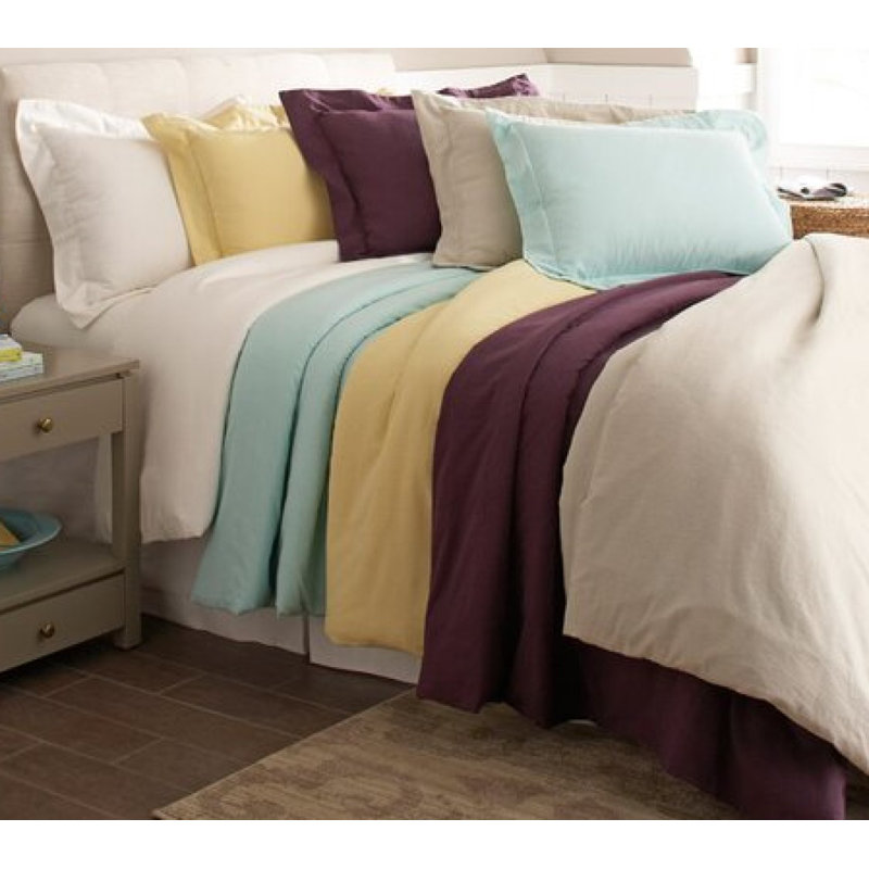 Modern & Contemporary Flannel Duvet Cover, Straw, Twin/Twin XL
