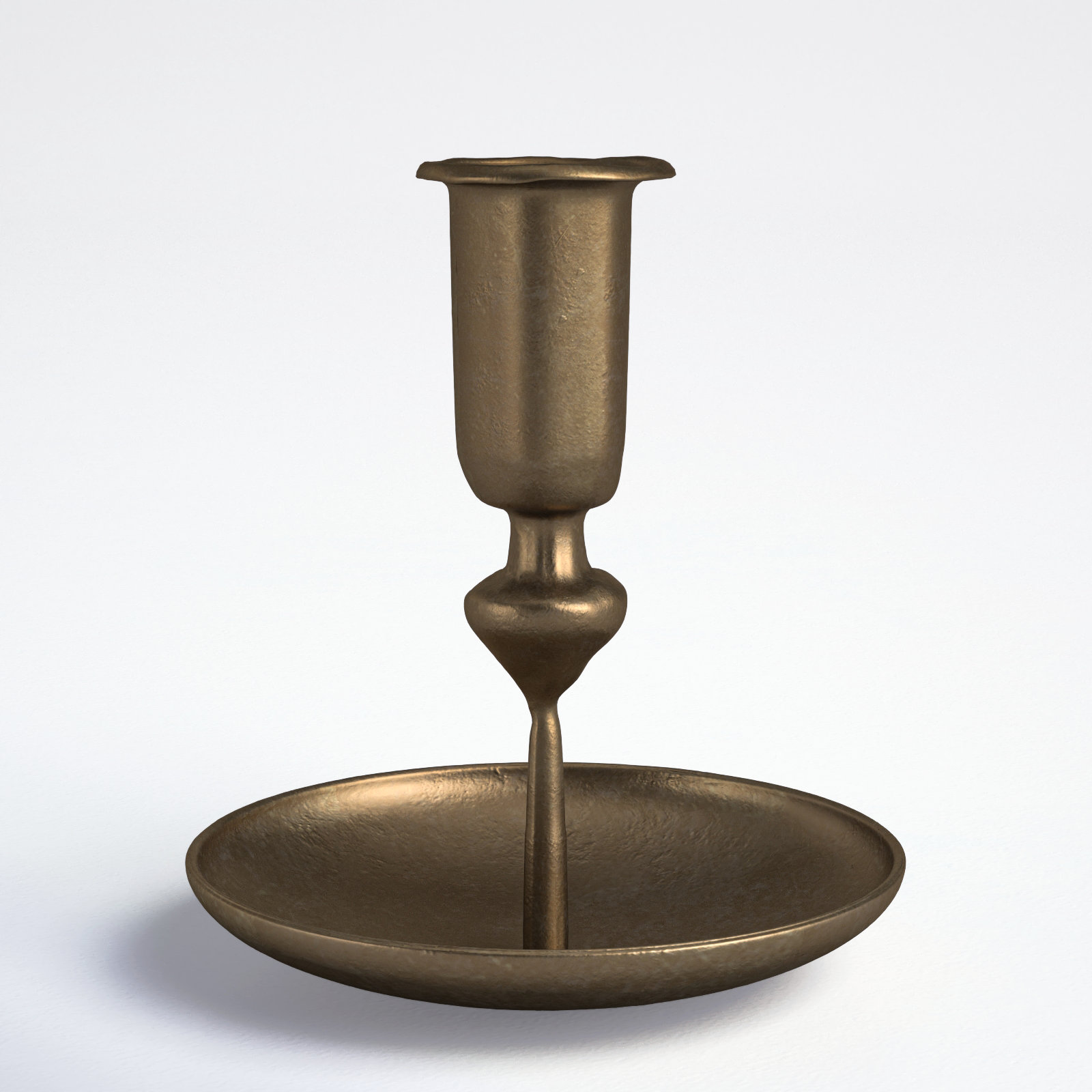Percy Candlestick, Brass - Lrg, 7.5" H x 3.5" W x 3.5" D