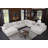 8-Person Chenille Sectional with Console and 2 Ottomans-1303107184