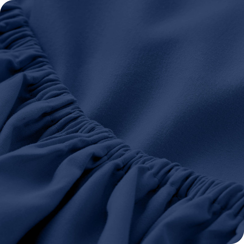 Drap-housse à poches profondes en microfibre ultra-douce, Bleu foncé, Drap-housse de taille simple