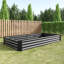 Ensemble de jardin surélevé en métal noir 7,6 pi x 3,7 pi x 0,98 pi - Pot à fleurs / légumes / herbes