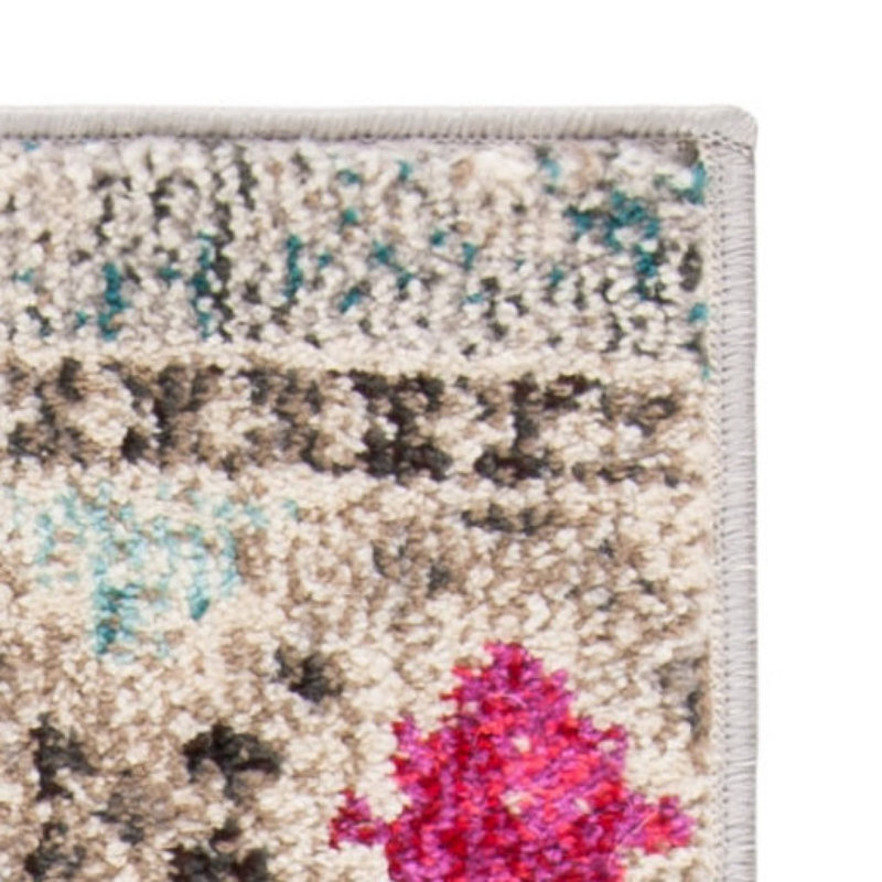 Tapis gris / jaune / bleu Felty Southwestern, Rectangle 12 pi x 18 pi