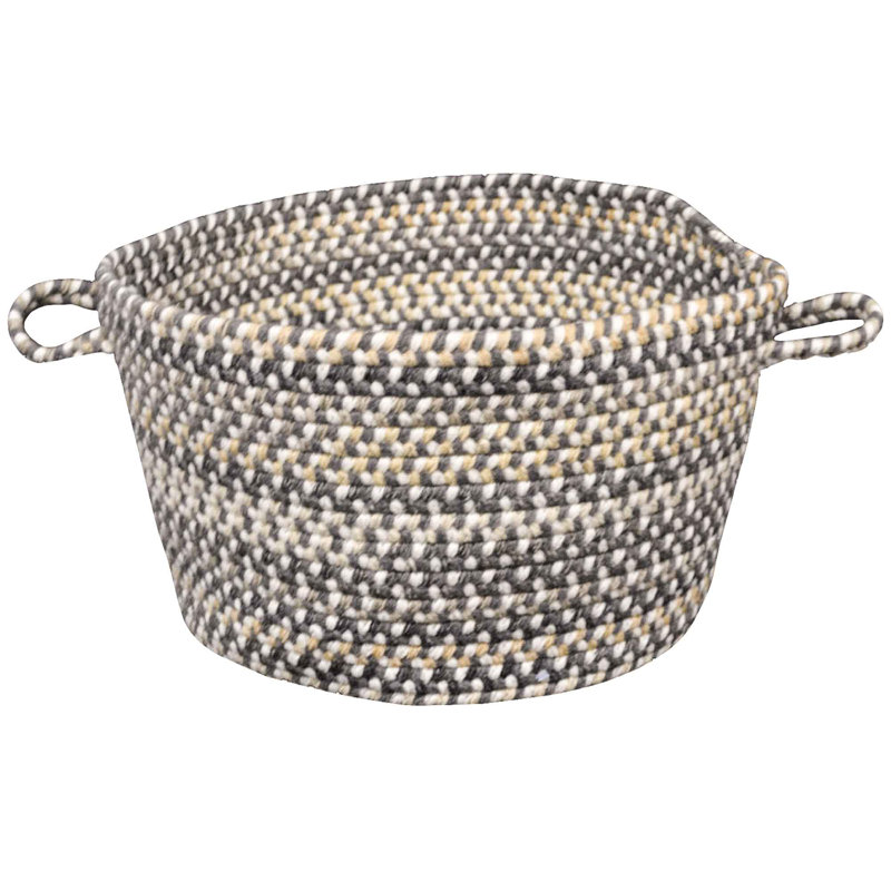 Loon Peak® Kenji Fabric Decorative Basket, Basket 12", Smoke