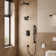 Crozet Pressure Balance Shower System with Dual Shower Head and Hand Shower with Slide Bar (Valve Included)