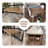 Picture Color Rectangular Solid Wood Dining Table-1875755862