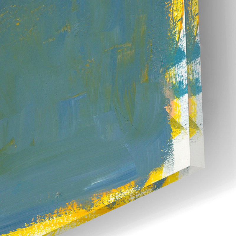 «Blue Fade No. 1» par Jan Weiss, art mural en verre acrylique