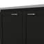 Armoire, deux tablettes noires