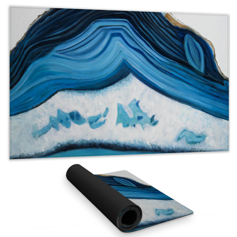 Blue geode profile - 14.00"x24.25" Desk mat