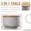 Table d'appoint d'extérieur 2-en-1 avec seau à glace