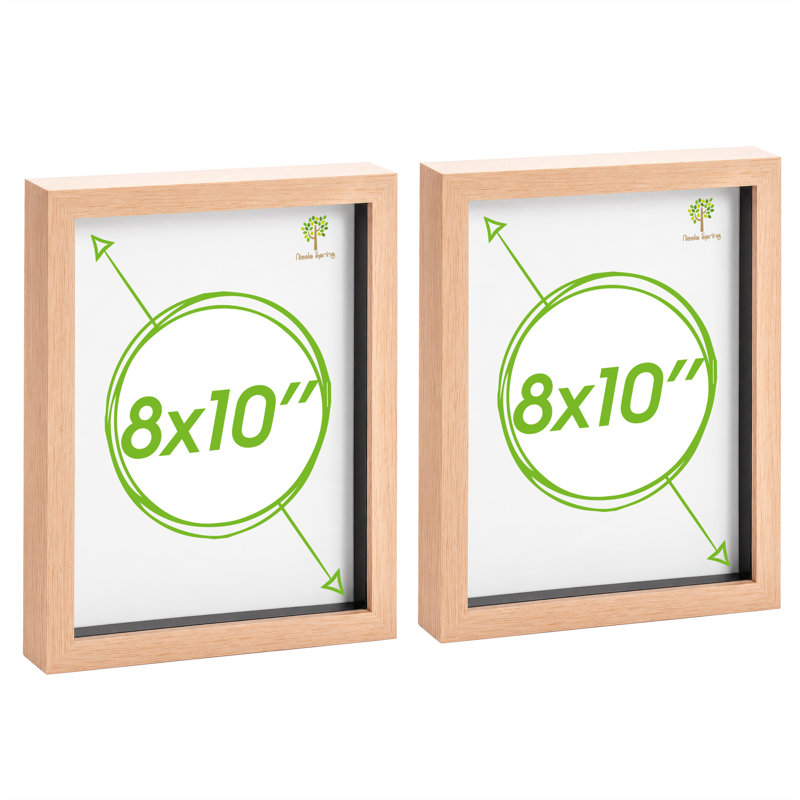 Nicola Spring - 3D Box Photo Frames, 27.5cm H x 22.5cm W x 3.5cm D, Beige