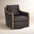 Grayton Oversized Geniune Leather Swivel Accent Chair-108739215