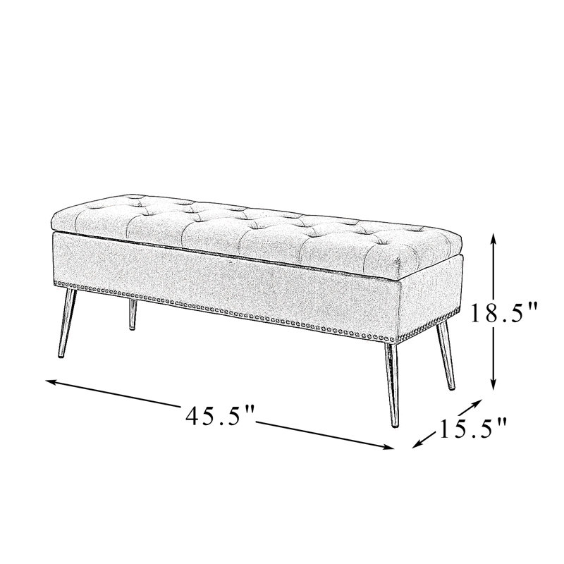 The Twillery Co.® Kajana Upholstered Flip Top Storage Bench & Reviews ...