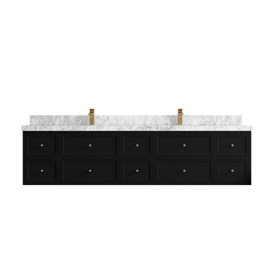 Flottant 84 po Roswell X P 22 po De salle de bain Quartz gris perle