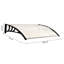 Dakota Fields 120cm W x 75cm D Plastic Cover Retractable Door / Window Awning-1549373217